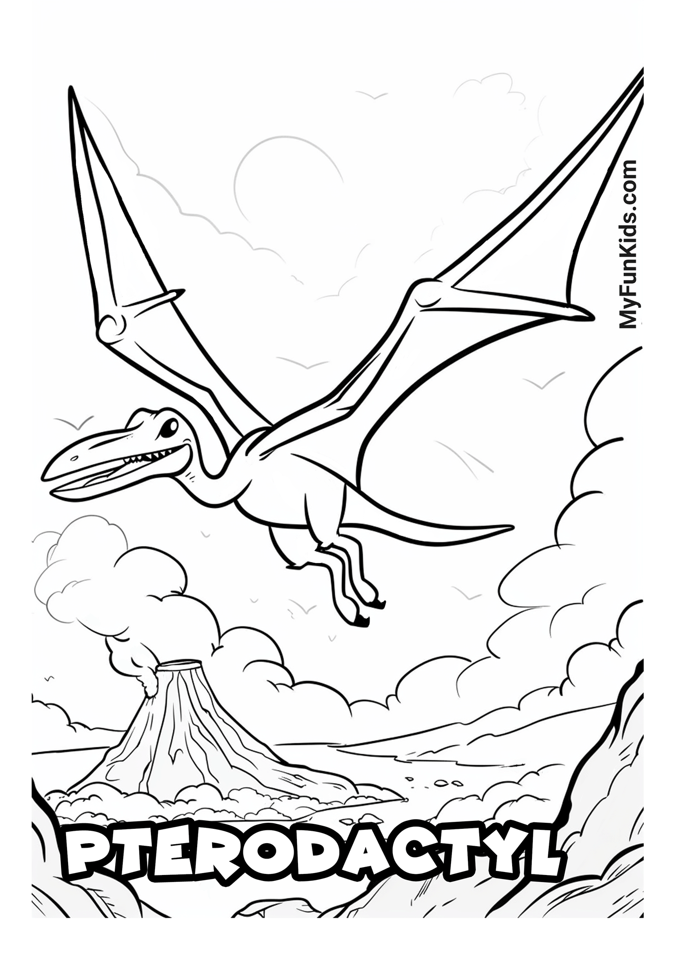 MyFunKids.com coloring pterodactyl