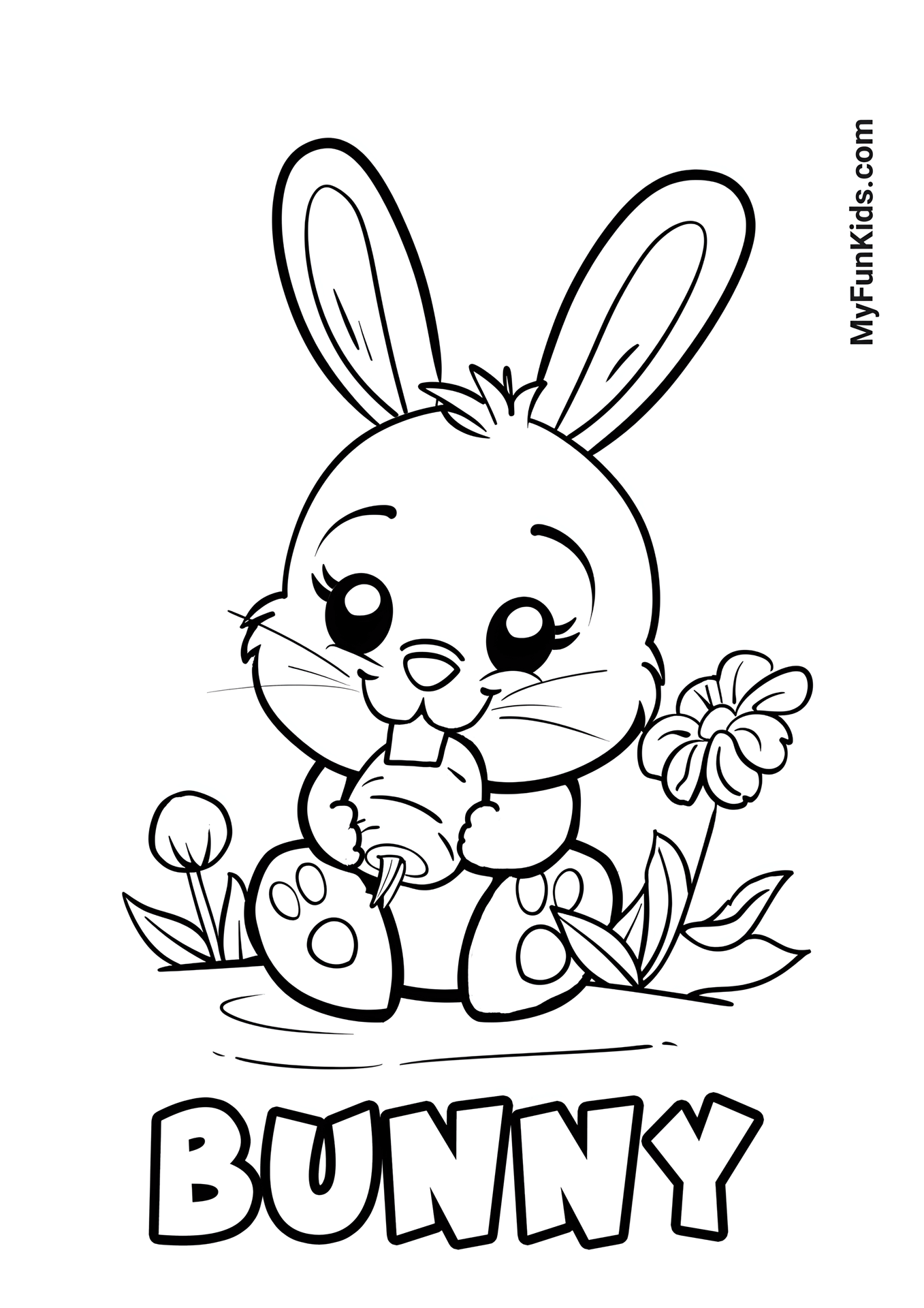 MyFunKids.com coloring bunny