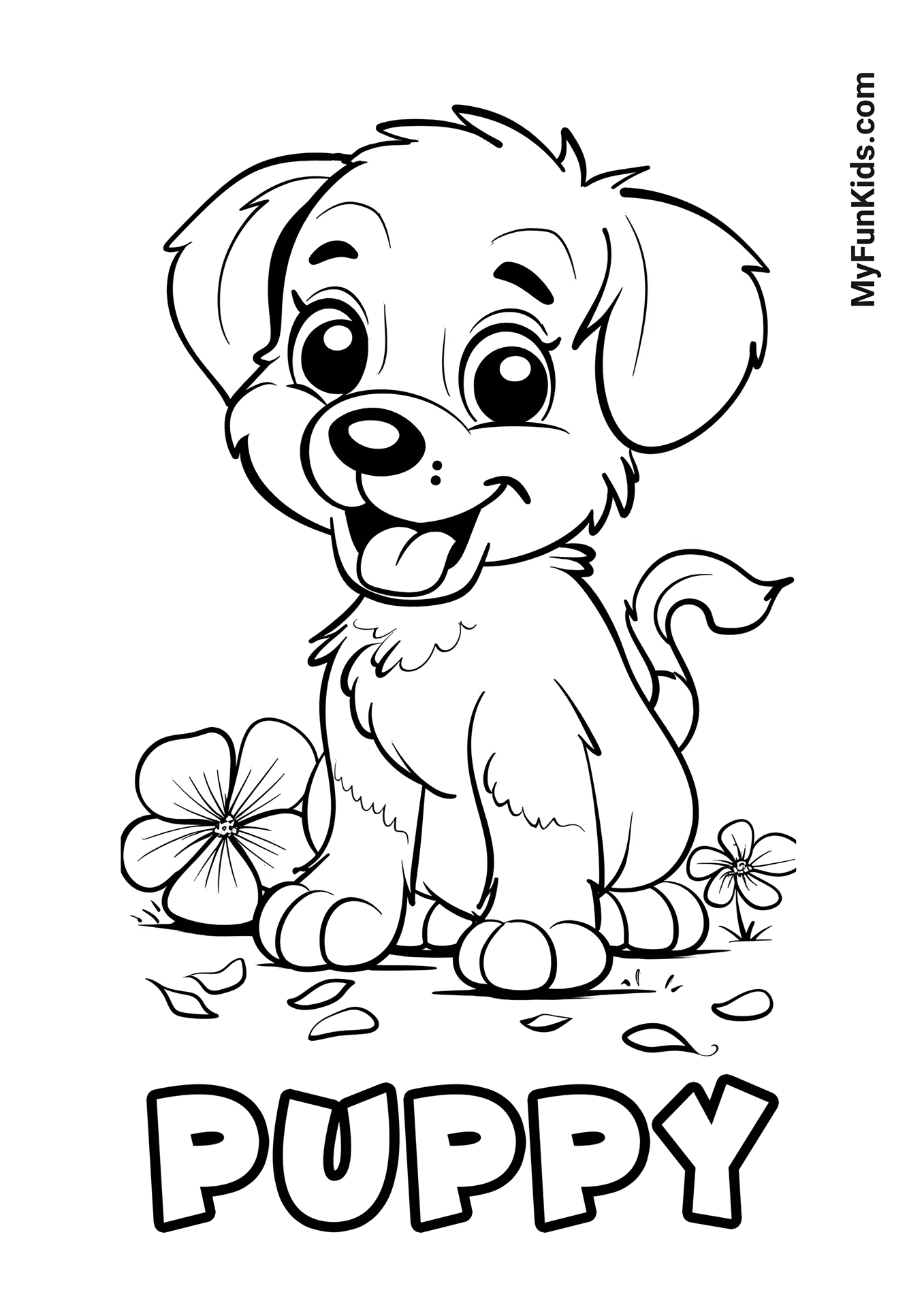 MyFunKids.com coloring puppy