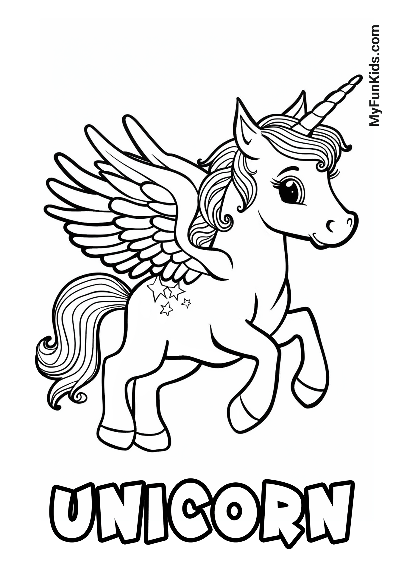 MyFunKids.com coloring unicorn1