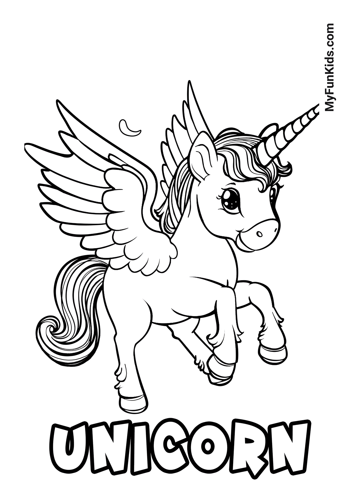 MyFunKids.com coloring unicorn3