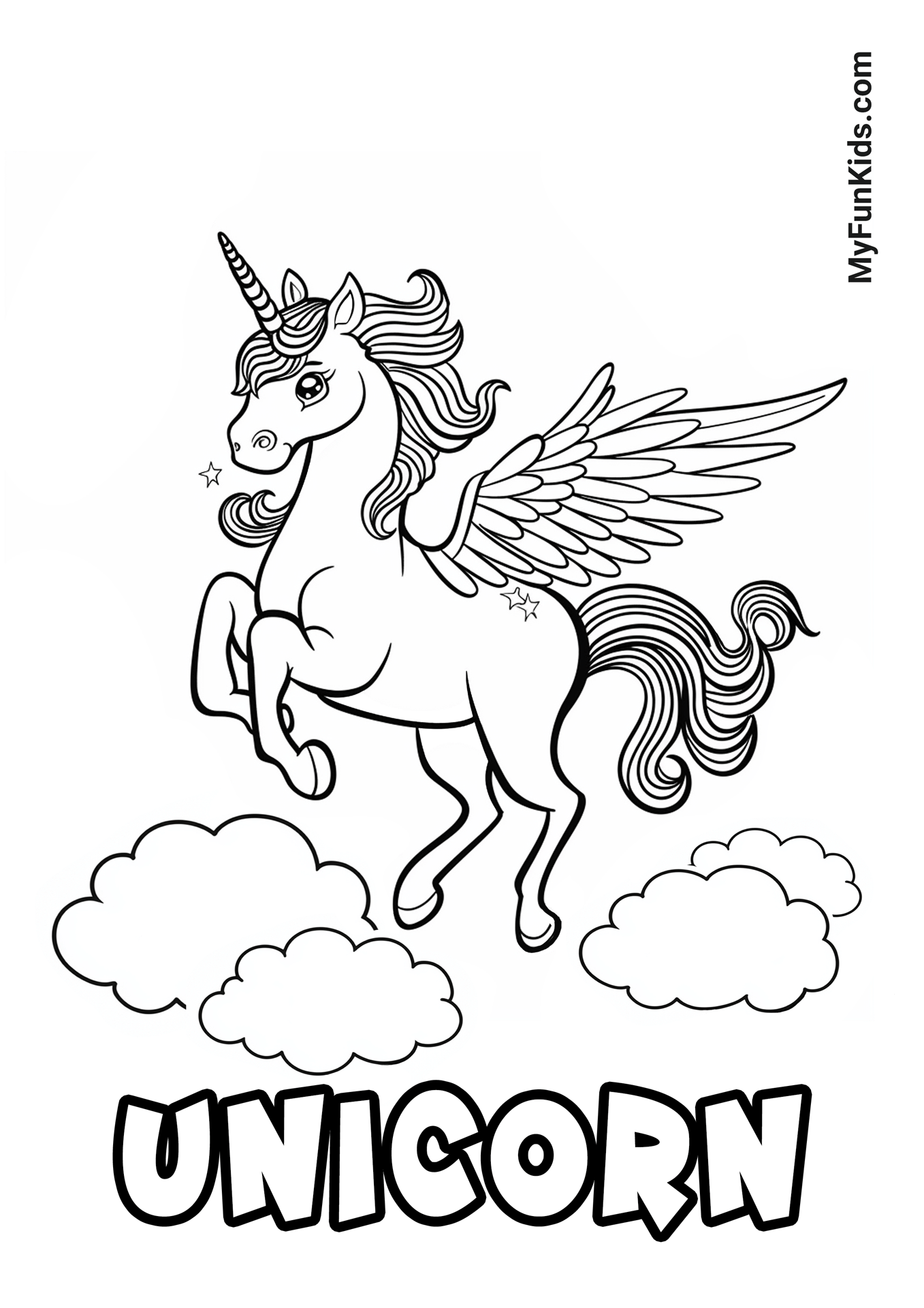 MyFunKids.com coloring unicorn4