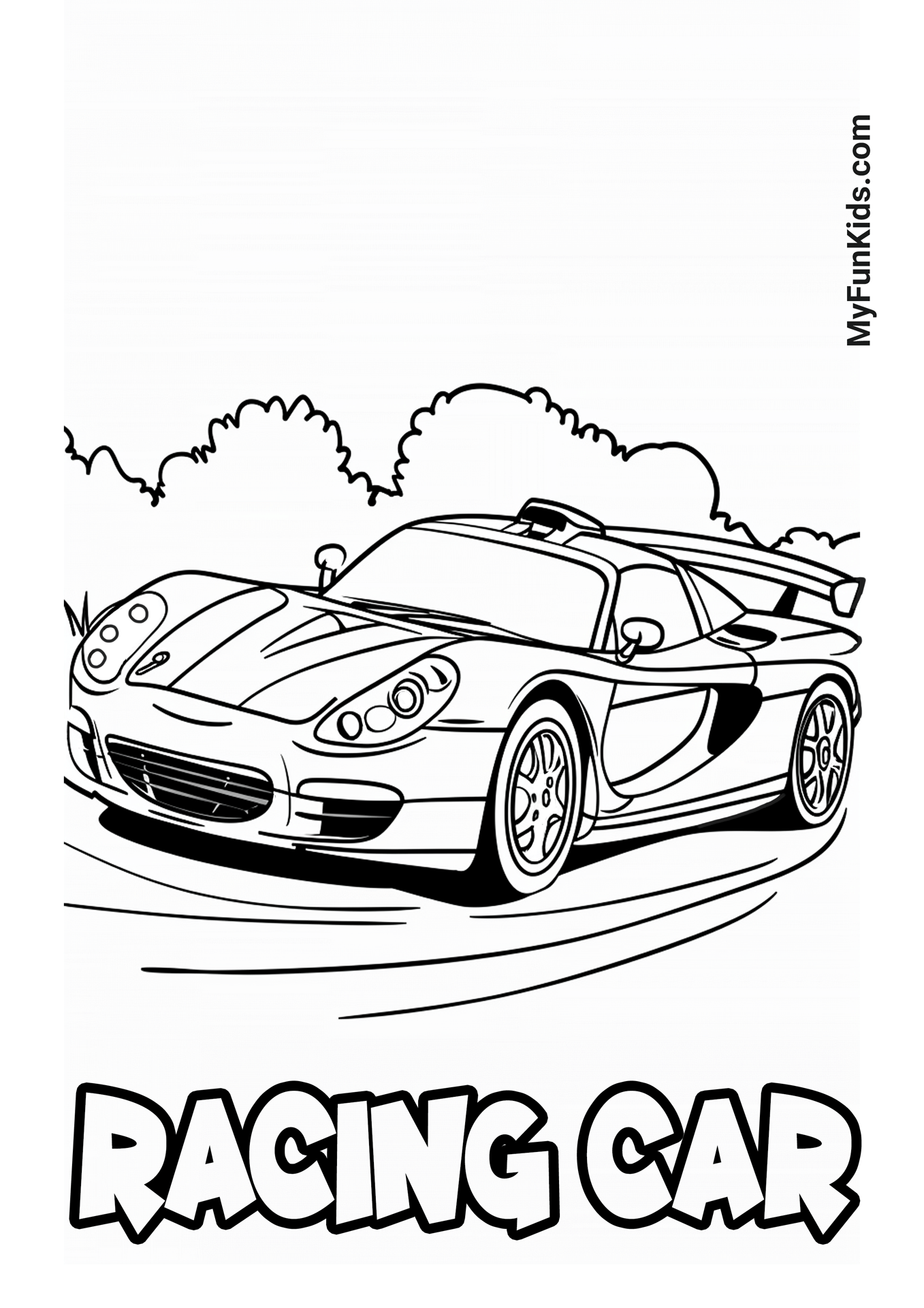 MyFunKids.com coloring racing-car