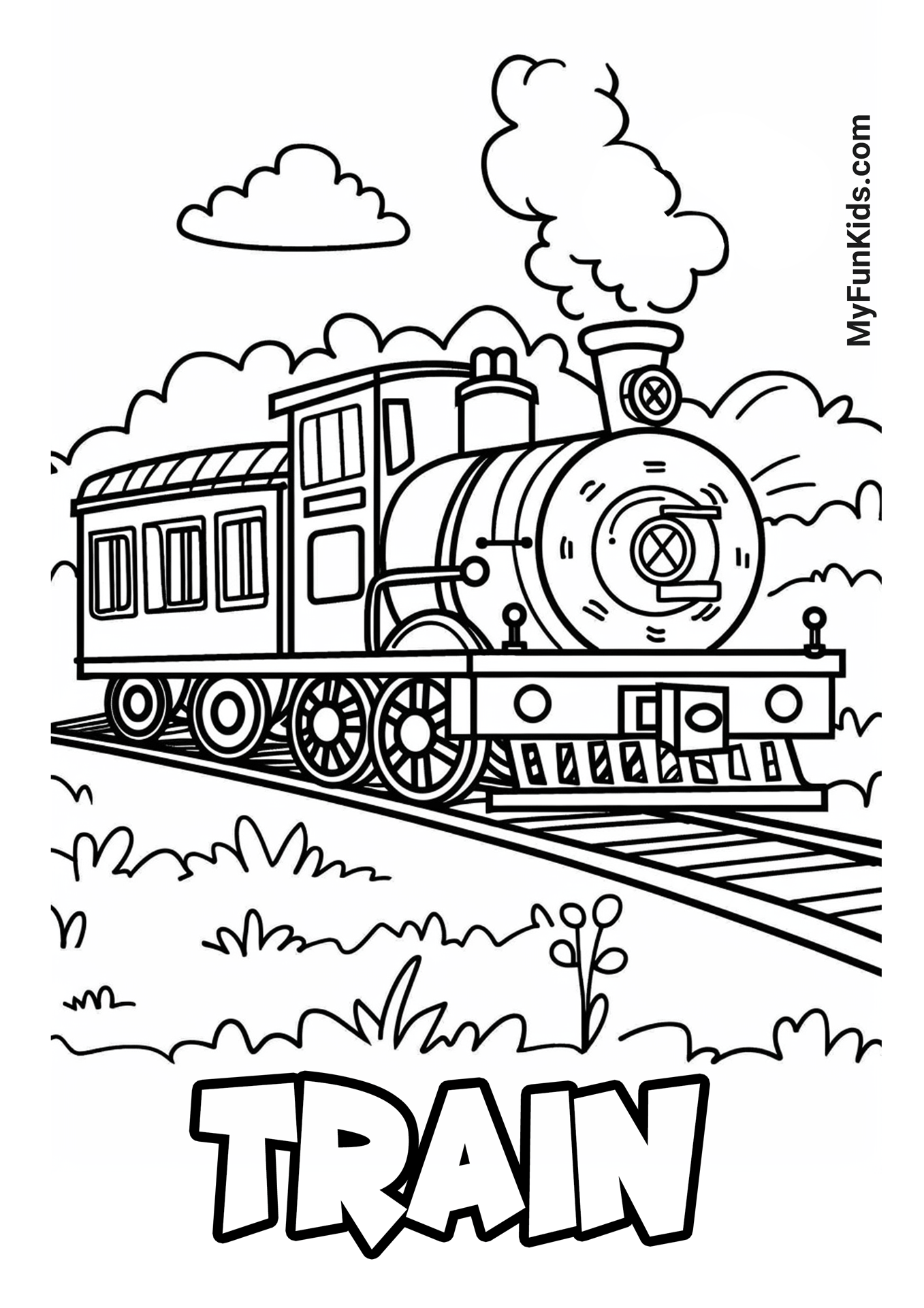 MyFunKids.com coloring train